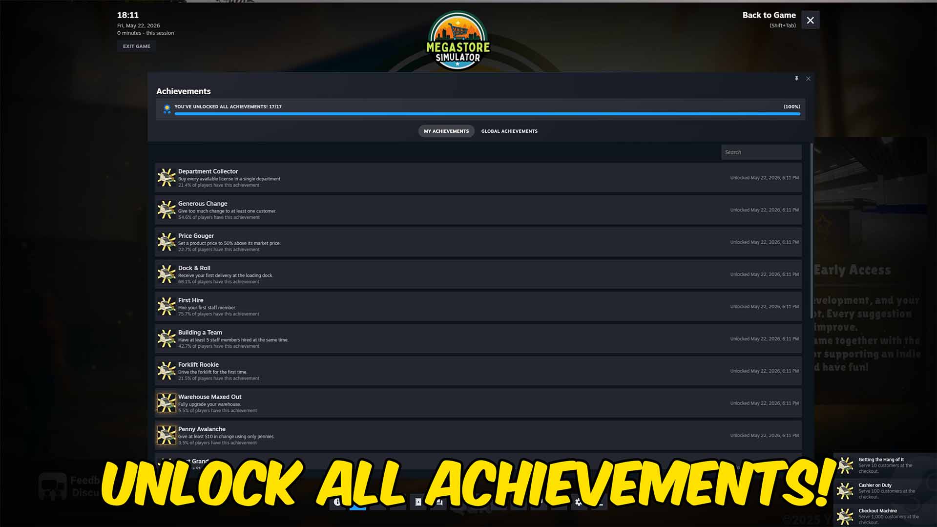 Megastore Simulator — Achievement Unlocker (screenshot 2)
